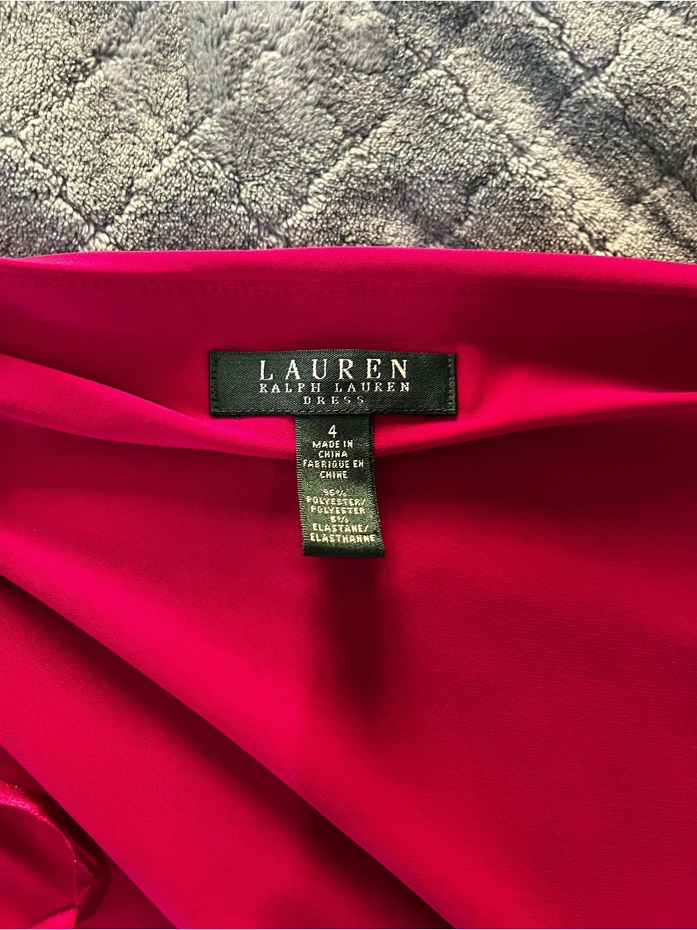 Lauren Ralph Lauren Fuchsia Wrap-Style Midi Dress - Picture 2 of 5